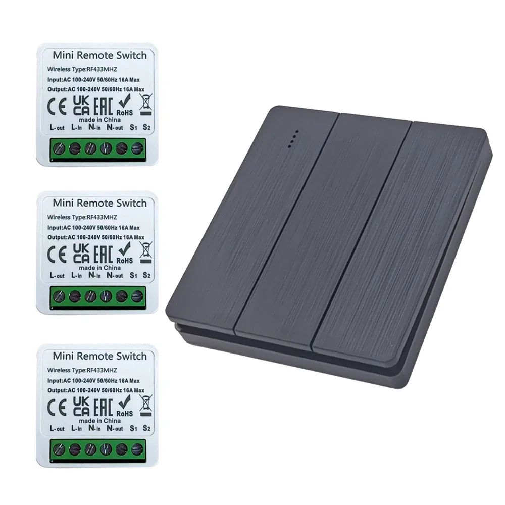 Smart Home Panel - Interruptor inteligente inalámbrico RF de 433Mhz,