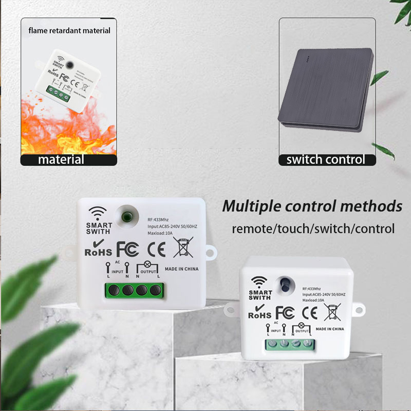 Smart Home Panel - Interruptor Inalámbrico Inteligente RF433, Autoalimentado, Impermeable,