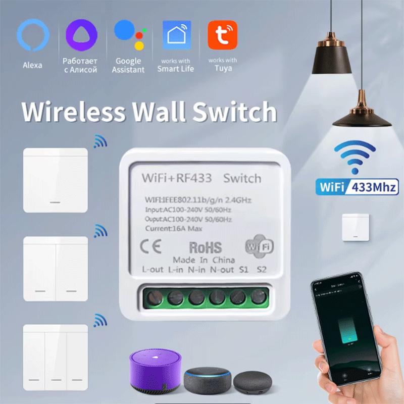 Smart Home Life - Interruptor de Luz Inteligente WiFi Tuya,