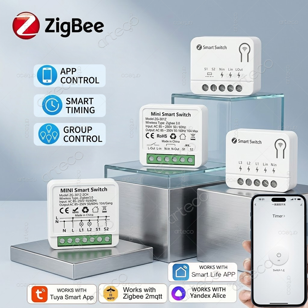 Smart Home Yandex - Módulo de Interruptor Inteligente Tuya Zigbee