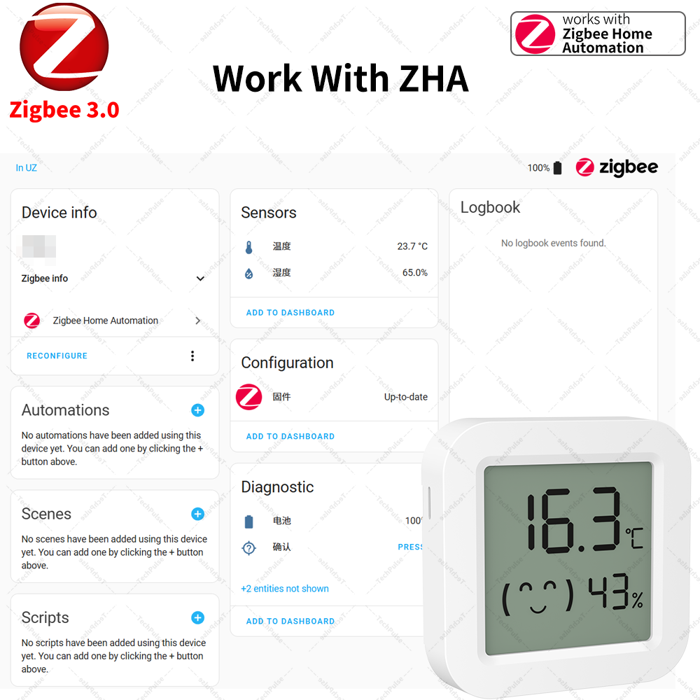 Smart Home Yandex - Sensor Zigbee 3.0 de temperatura y