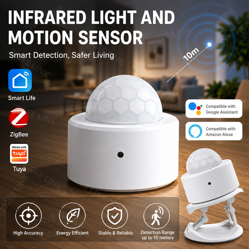 Smart Home Zigbee Gateway - Sensor de movimiento ZigBee 3,0 PIR,