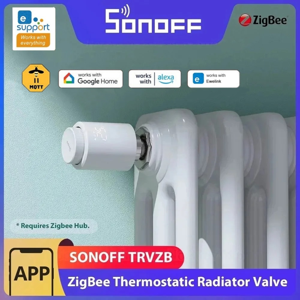 Smart Home Group - Válvula Termostática para Radiador Zigbee SONOFF