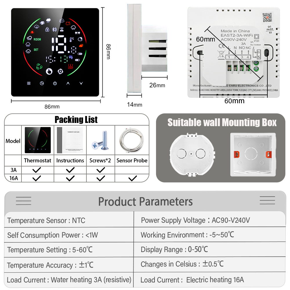 Termostato inteligente Tuya Wi - Smart Home Full System reseña y precio