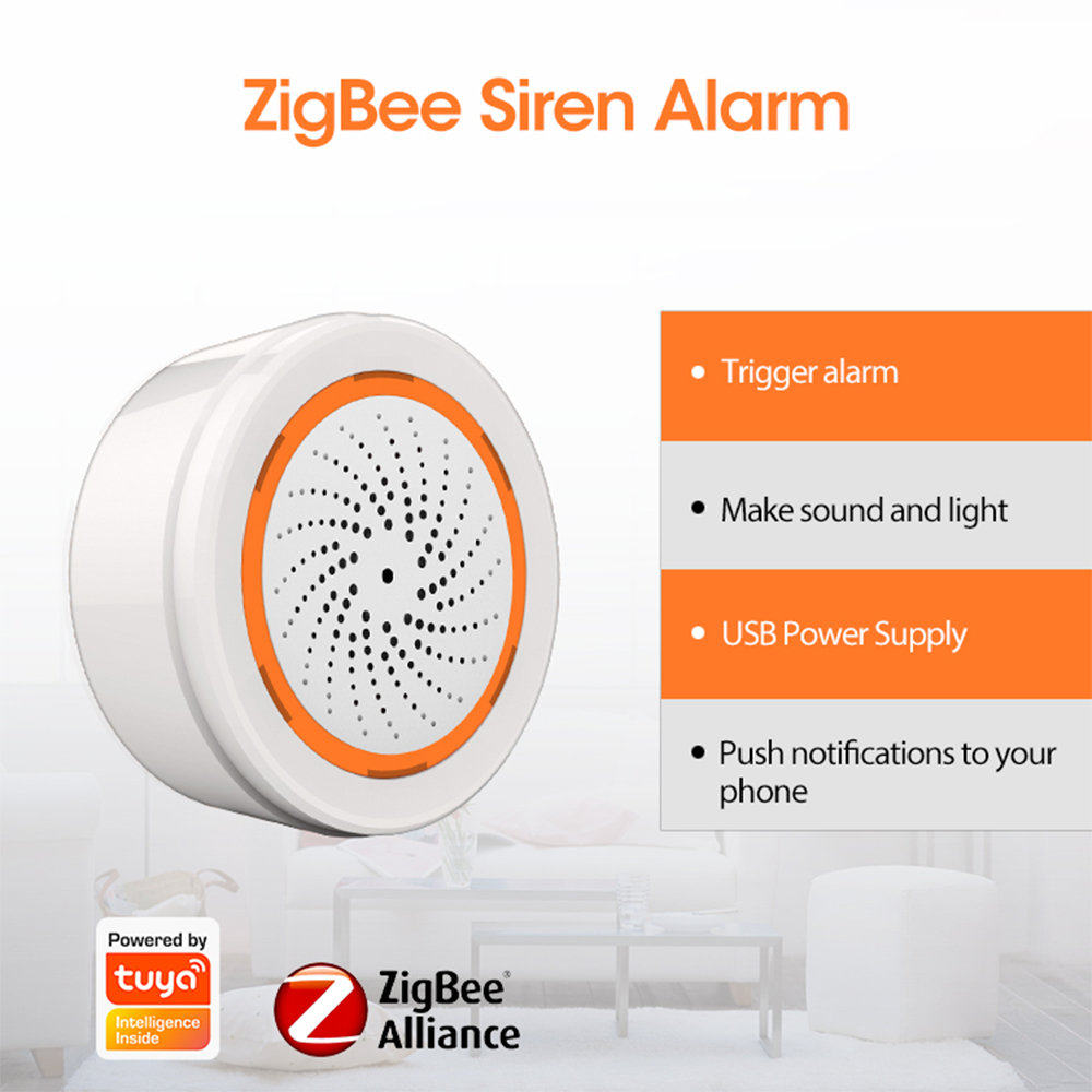 Coolcam-alarma de sirena intel - Smart Home Zigbee Gateway reseña y precio