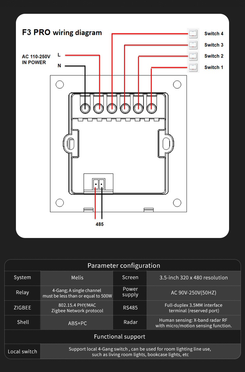 Interruptor de pared táctil in - Smart Home Panel reseña y precio