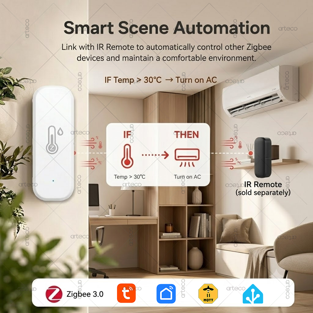 Sensor de temperatura y humeda - Smart Home Zigbee Gateway reseña y precio