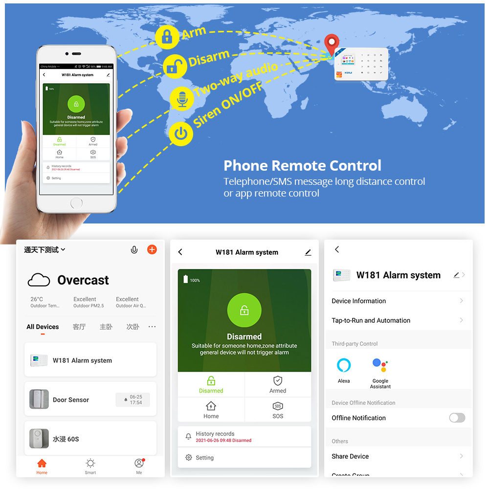KERUI-Kit de sistema de alarma - Smart Home Full System reseña y precio